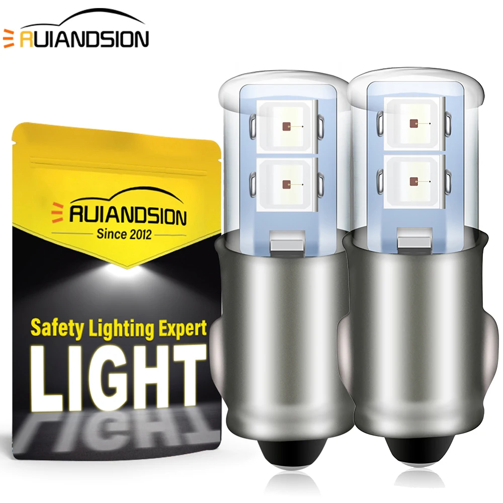 

4 шт. BA7S T7 светодиодная лампа для салона приборной панели, лампа для приборной панели автомобиля, 12 В, синий, белый, желтый, 4300 К, зеленый, красный, водонепроницаемый