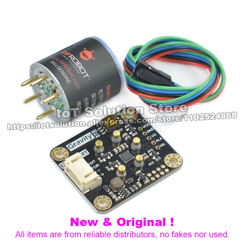 Gravity: Factory Calibrated Electrochemical CO Sensor (0-1000 ppm, I2C & UART), SKU: SEN0466