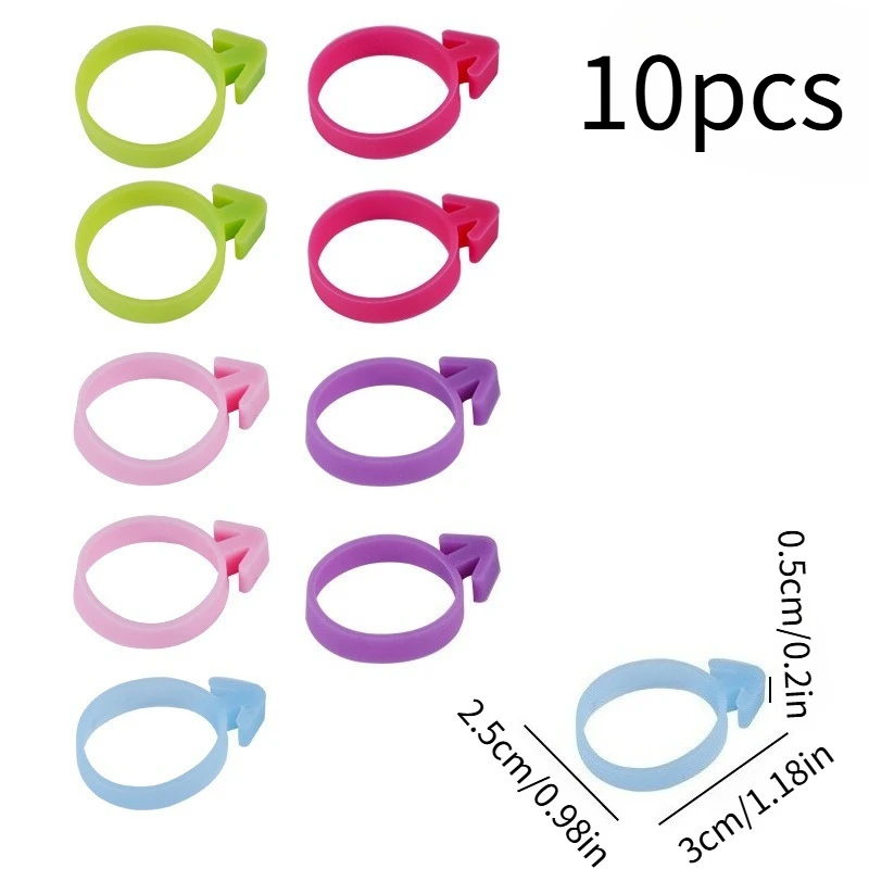 10pcs Reusable Silicone Icing Piping Bag Ties, Pastry Bag Clips for Biscuits Cupcakes Desserts Kitchen Baking Gadgets