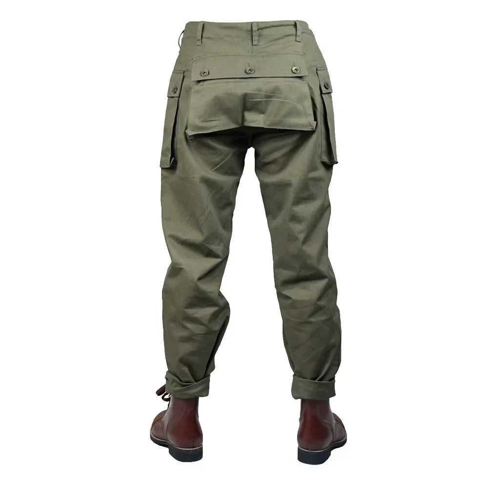 Pantaloni uniformi da soldato americano della Seconda Guerra Mondiale P44 Copia dei pantaloni originali della Seconda Guerra Mondiale Pantaloni tattici da allenamento casual allentati vintage Pantaloni WW2 P44