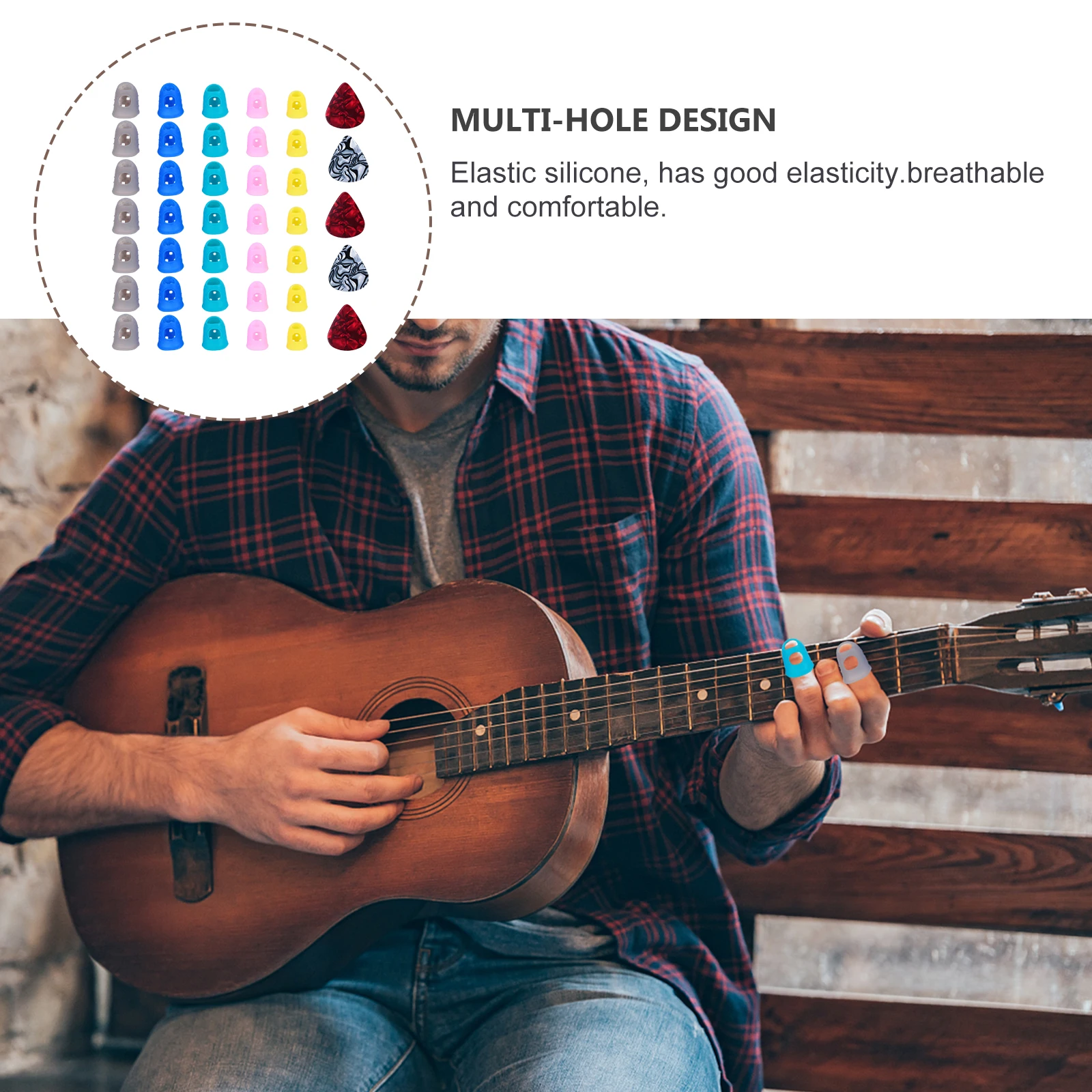 

Finger Protector Protective Sleeves Silicone Ukelele Playing Tools Covers Guitar Cots