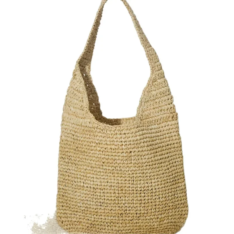 Raffia Hand-Woven Straw Shoulder Bag for Women – Lightweight Beach Vacation Bag with Versatile Styling view 5