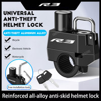 For YAMAHA r3 Simple Motorcycle Helmet Lock Electric Bike Handlebar Padlock Alloy Security Anti-Theft Lock Moto Scooter Bicycle