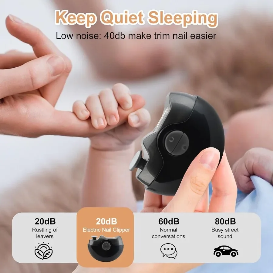 성인용 자동 광택 및 칩 보관 기능이 있는 2 in 1 전기 손톱깎이, 노인용 휴대용 및 인체공학적 디자인