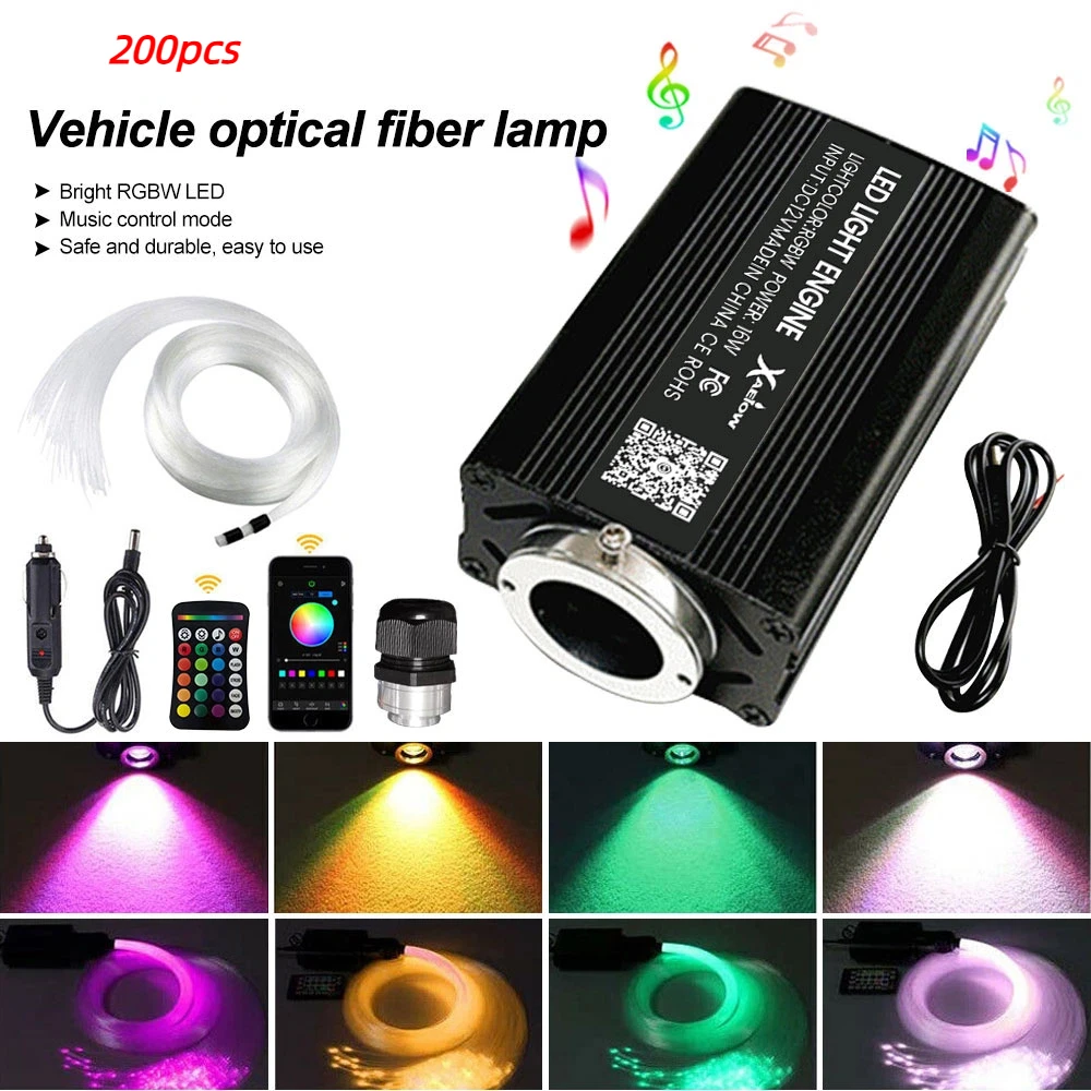 App Smart Phone Remote Controlled Audio Voice Control DIY 16W Car Sky Starry Star Light Engine Fiber Optic Home Ceiling Lighting