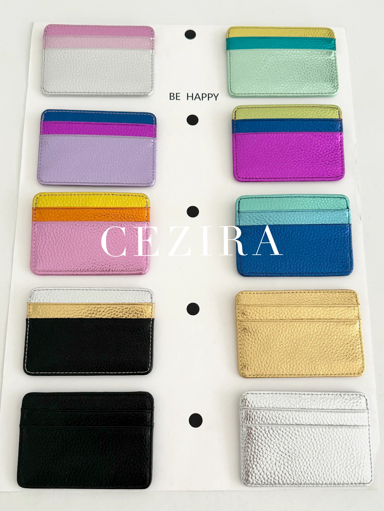 Luxury Snakeskin Print Metallic PU Vegan Leather Contrast Color RFID Thin Short Wallet Card holders Multi Slots Portable Purse
