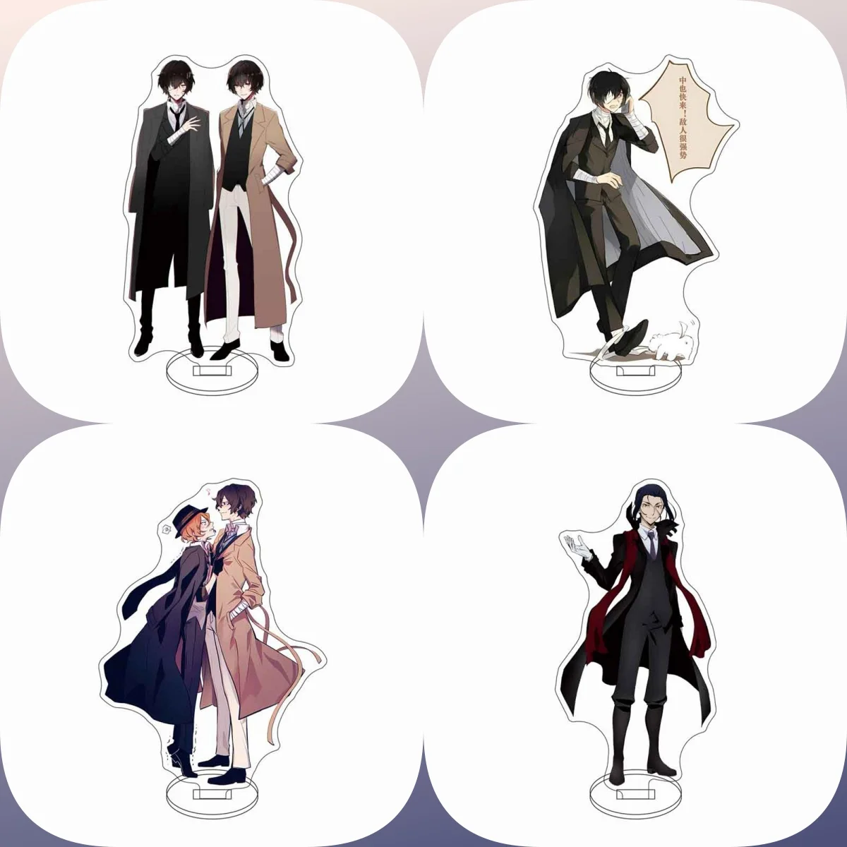 

Anime Bungou Stray Dogs Figures Acrylic Stand Dazai Osamu Nakahara Chuuya Stand Models Fans Collectible Christmas Gift