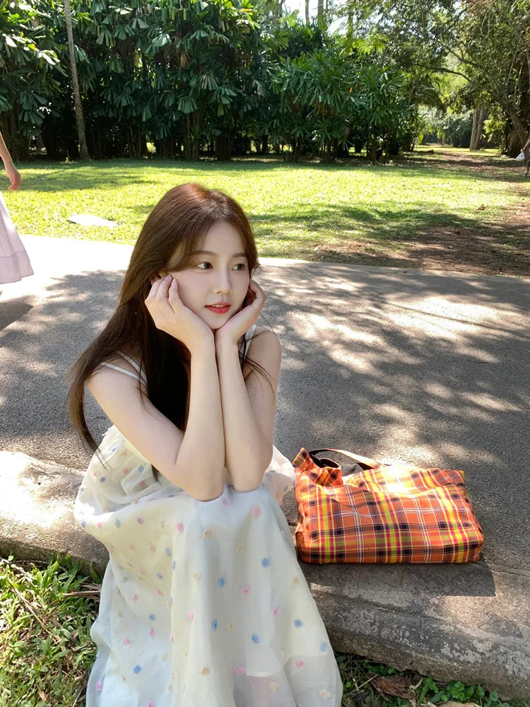 

Stunning V-Neck Strapless Dress Women Summer 2026 New Design Sensation First Love Beach Vacation Fairy Skirt Sweet Style Midi...