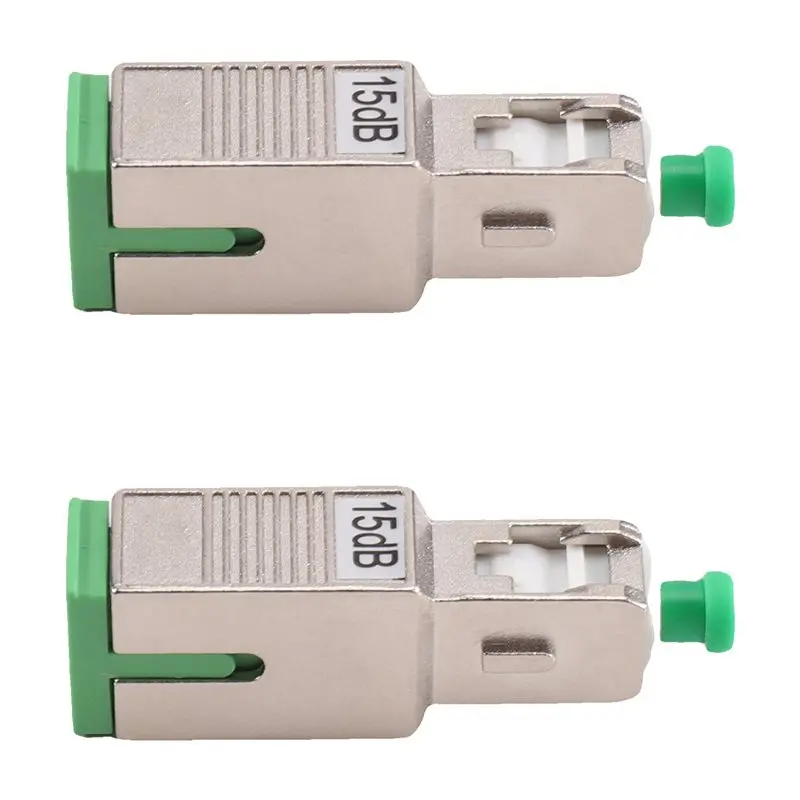 ABUO-SC Fiber Optic Attenuator 2PCS- For APC, 15Db Single-Mode, SC Male To Female Connectors