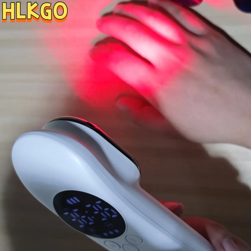 

Back Knee Shoulder Elbow Care Laser, Portable HLKGO 650nm & 808nm LLLT Device for Chronic Pain Relief, Rechargeable Therapy