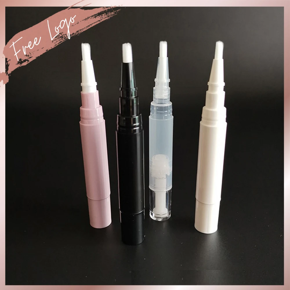 Custom Logo Empty Cuticle Oil Pen 5ml Twist Cosmetic Pen Private Label Teeth Whitening Pen Applicators Brush Dispenser