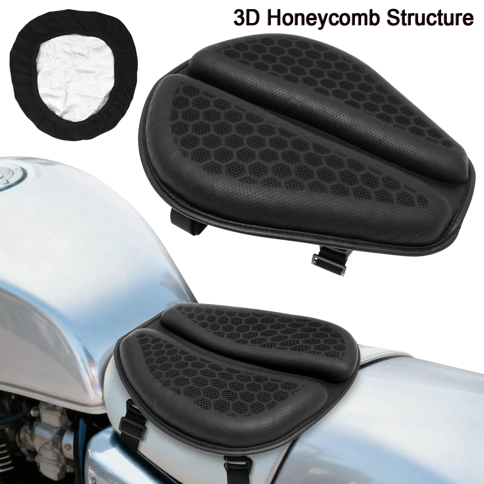 

Foldable Motorcycle Gel Seat Cushion 3D-Honeycomb Structure Shock Absorption and Breathable Motorcycle Gel Seat Pad Moto Accesso