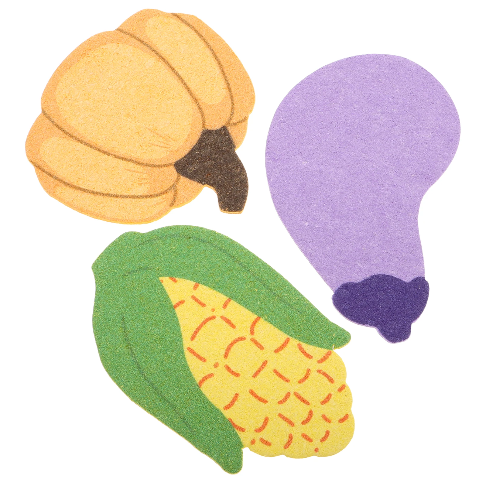 

3pcs Bath Towel Body Scrub Sponge Ball Bath Wipe Back Loofah Bathball Shower Brush Novelty Corn Eggplant Pumpkin Design Soft