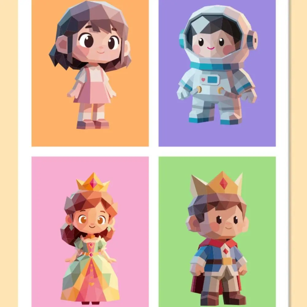 Paper 3D Geometric Sticker Books Handmade Montessori DIY Paste Material Kit Car Educational Toys Animals Sticker Book Kids