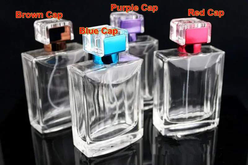 1pc High Quality 100ml Glass Perfume Spray Bottle Empty Clear Refillable Cosmetic Packaging Bottles with Screw Neck