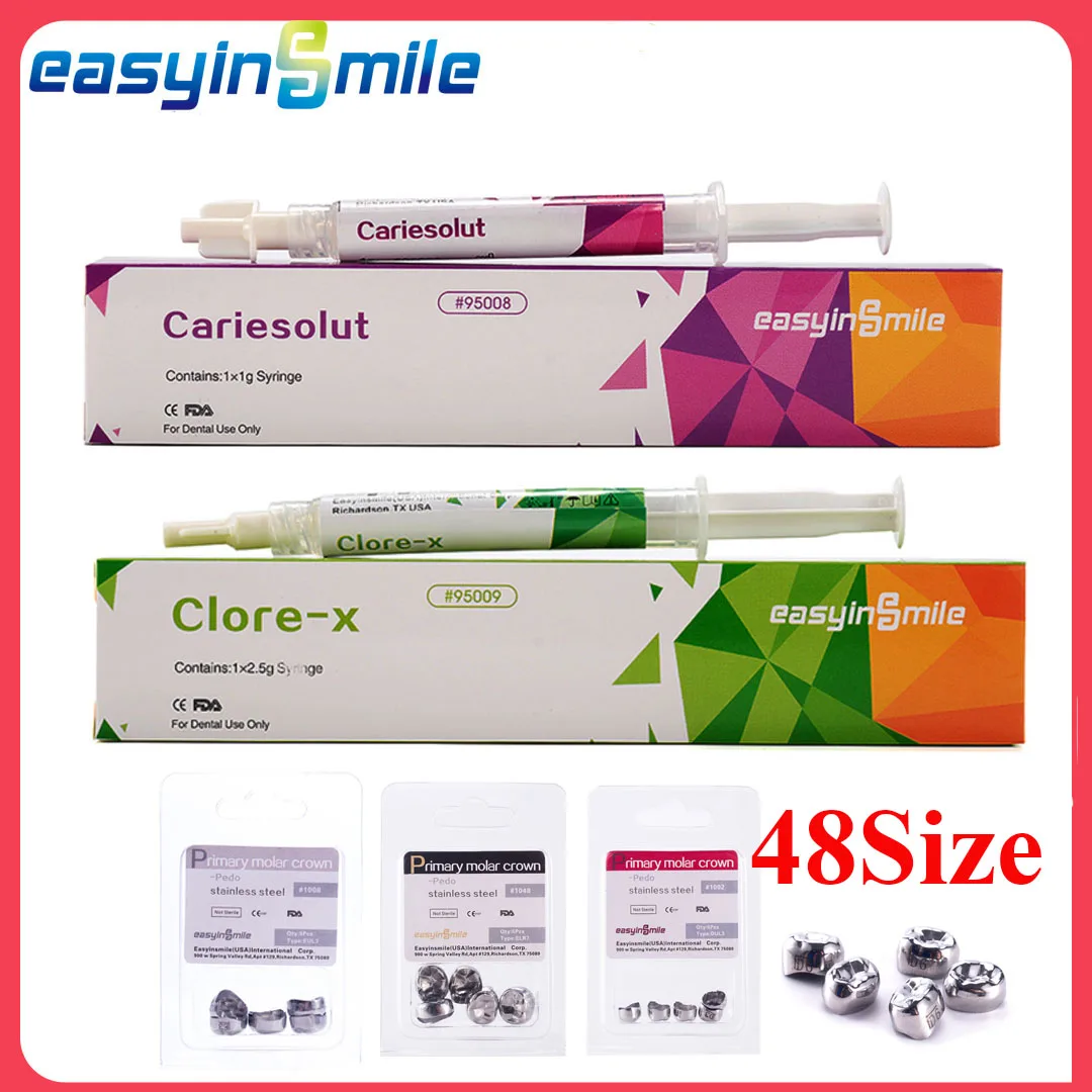 Dental Primary Molar Crown Pediatric Kids Pedo Crowns Caries Remover Treat Tool 1st 2nd Teeth Material Easyinsmile