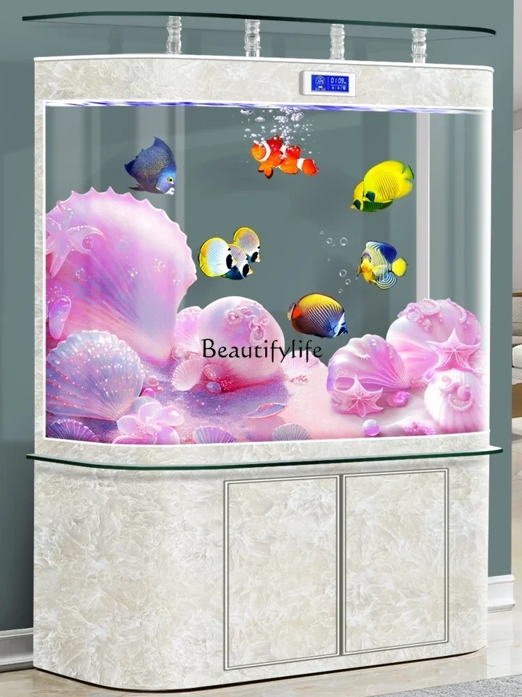 Hot Bending Integrated Living Room Fish Tank Bottom Filter Intelligent Ecological Change Water Self-Circulation Large Aquarium