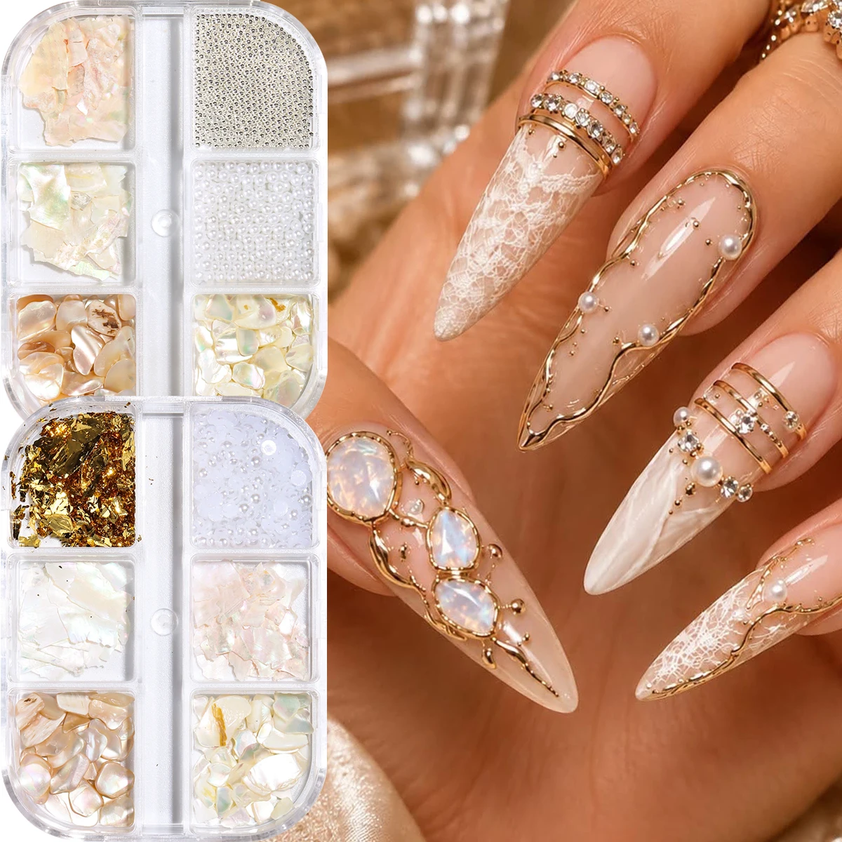 Gold Foil Flakes - Fiocchi di Conchiglia di Abalone Naturale