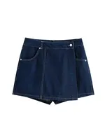 Nlzgmsj  Summer Women's Casual Sets Fashion Mini Skirt Shorts Sets Denim Short Shirt Top Sets For Women Street Women Outfit - Image 4