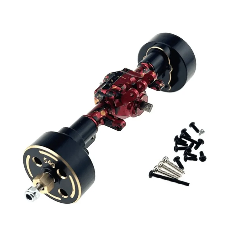 Fit for MJX 1/18 H18P RC Car Metal Upgraded Rear Axle Assembly with Counterweight Accessories to Enhance Body Balance