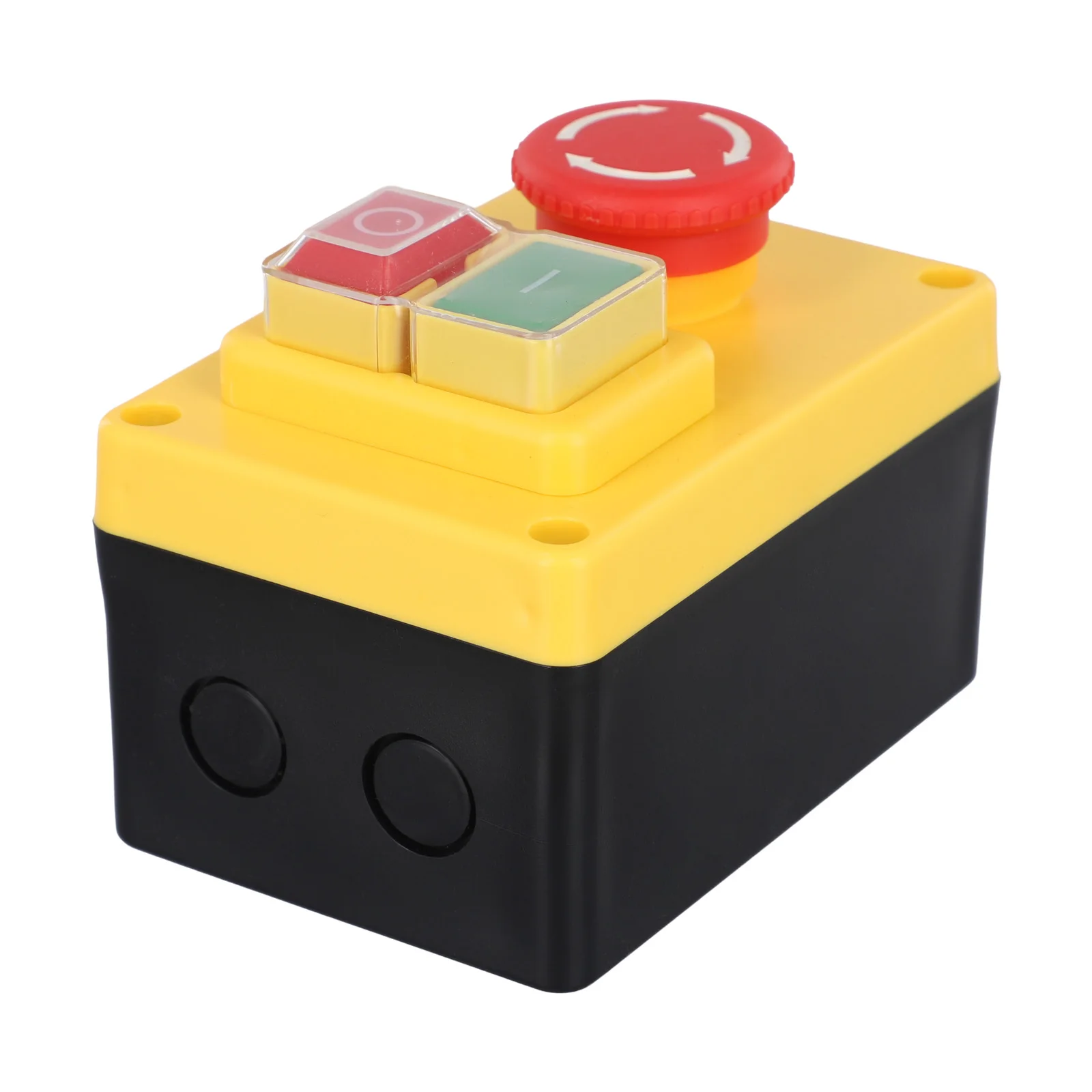 For Bench Saws 16A 250V Switch Motor Stop Start Switch For Workshop Yellow, Black Lock-On Stop Button No-Volt-Release Feature