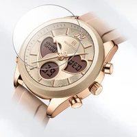 Nuevo estilo NAVIFORCE, relojes de pulsera con forma de corazón para mujer, 3ATM, resistente al agua, cuarzo, doble pantalla, banda de silicona, relojes de lujo para chica y mujer