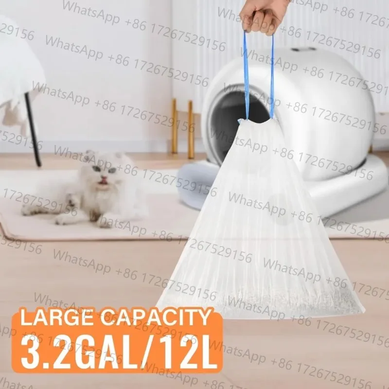 Applicable to Original Thickened Tonepie Self-Cleaning Cat Litter Box Bags Poop Bags Drawstring Isolate Odors Pet Supplies Litte