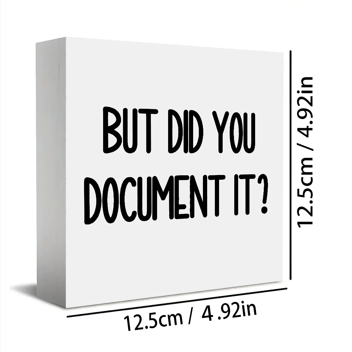 1 قطعة الخشب ولكن هل توثيق ذلك علامة ديكور مضحك مكتب صندوق خشبي تسجيل ديكور مكتب المنزل ريفي مزرعة مربع مكتب