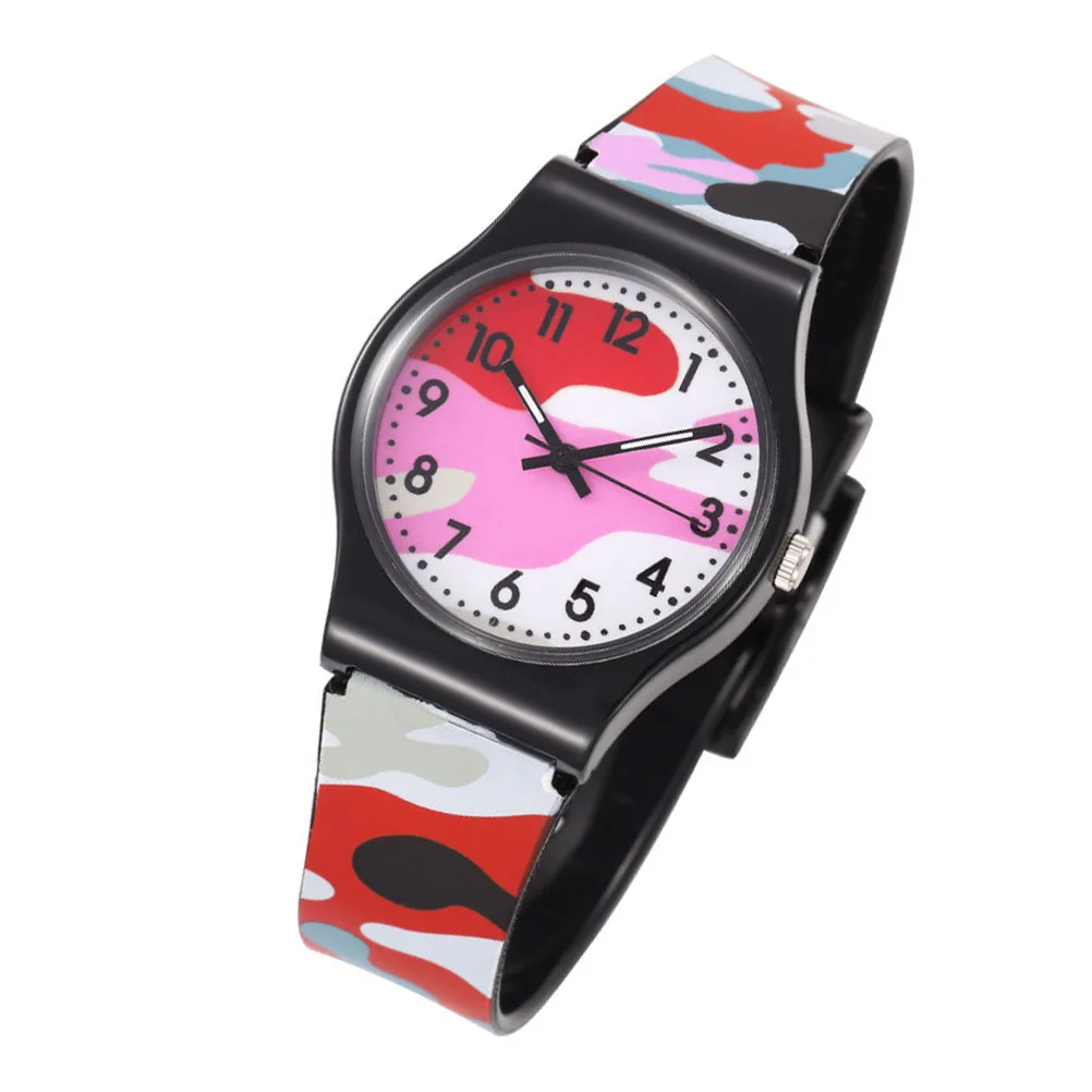 

1Pcs Children Quartz Watch Durable Kids Camouflage Design Waterproof Adjustable Fashion Watch Cool Gift for Kids