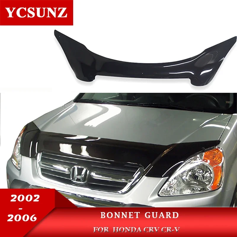 

Acrylic Bonnet Guard Accessories For Honda CRV CR-V 2002 2003 2004 2005 2006 Front Hood Protector Bug Shield Car Styling