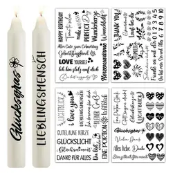 Candle Tattoo Sticker Tattoo Sticker Christmas Themed Candle Tattoo Decal Party Supplies with Rich Color Exquisite for Festive
