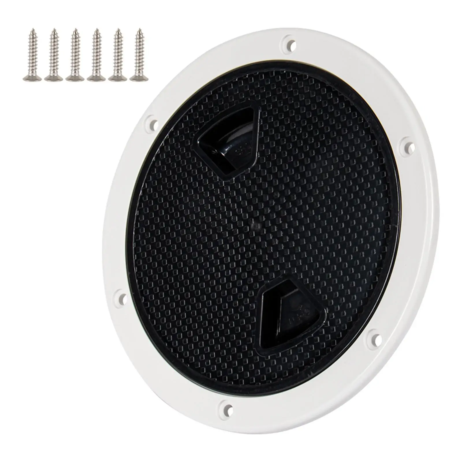 Boat RV Marine Deck Hatch Cover Leakproof ABS Plastic with Rubber O Ring Seal and Mounting Screws for Yacht Inspection Access