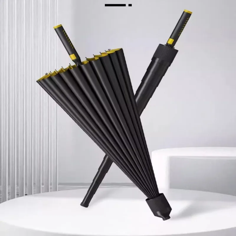 

Очень большой усиленный зонт от дождя, автоматический, с длинной ручкой, утолщенный и усиленный, для мужчин и женщин, ветрозащитный.