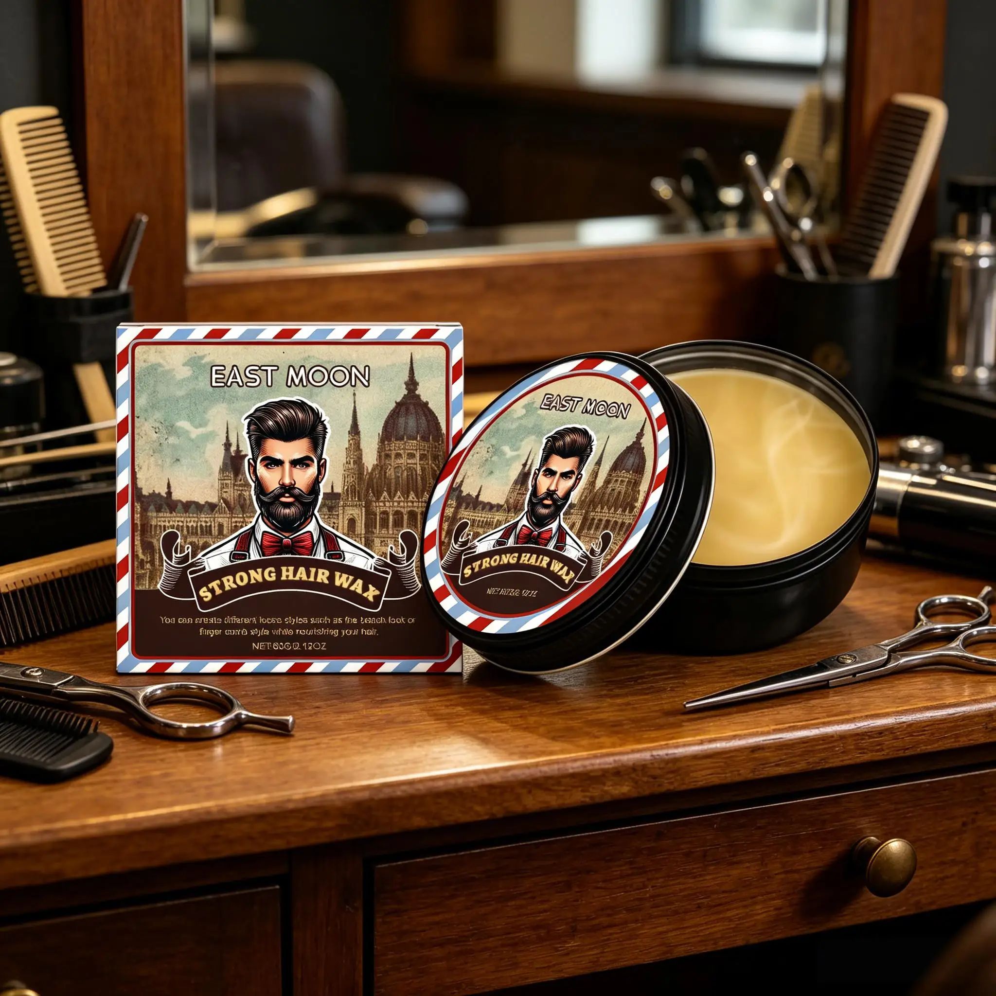 Man Styling Hair Wax Lasting Fluffy Hairstyle Organize Fragmented Hairs Reduces Split Ends Waterproof Enhances Hardness Hair Mud