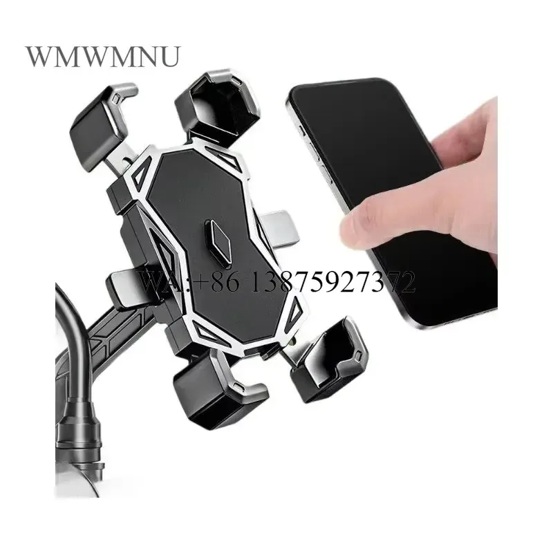 Wmwmnu for Mobile Phone Holder with Navigation Features Motorcycle Motorbike 360 Rotation Phone Holder Black