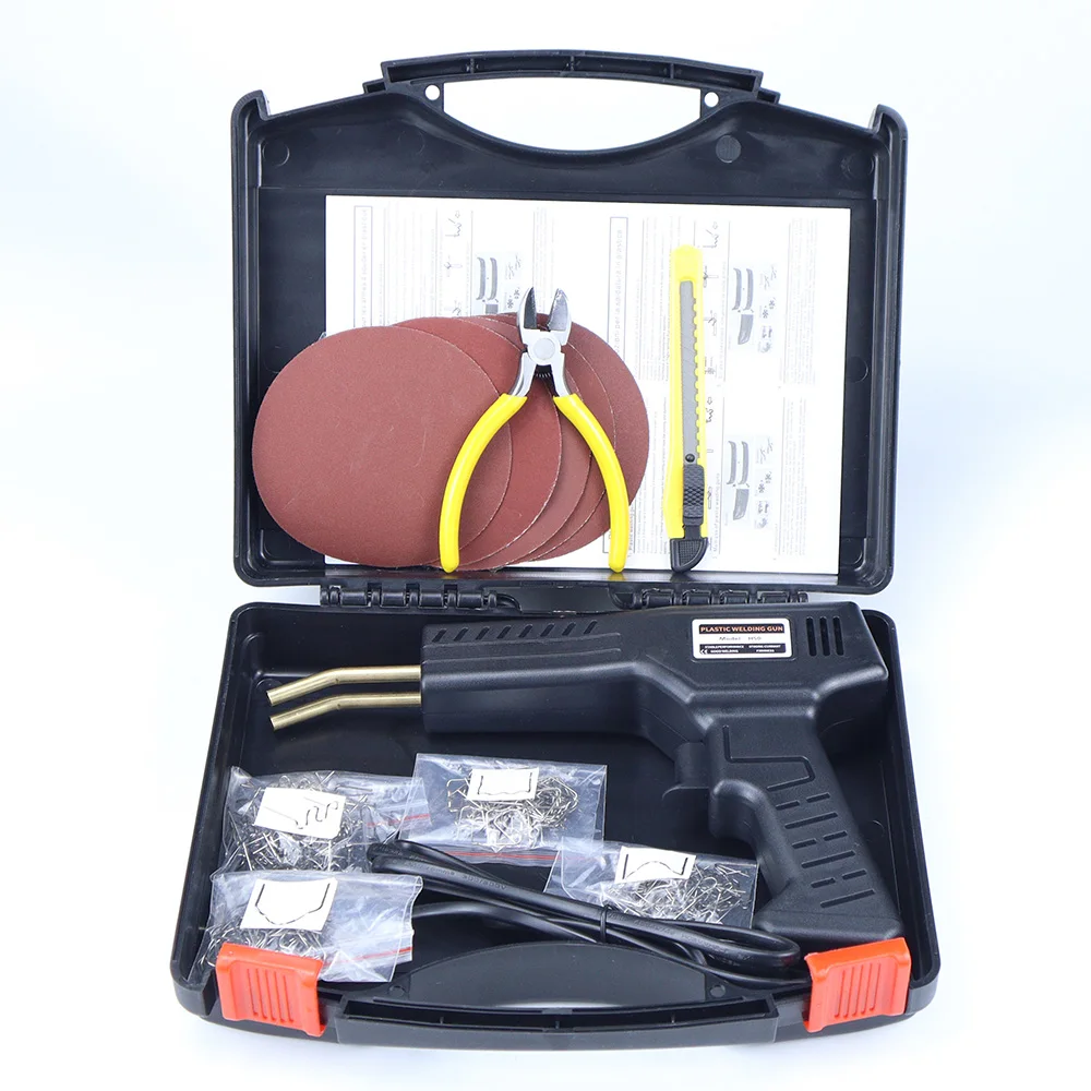50W 플라스틱 용접기 기계 핫 스테이플 키트, 플라스틱 용접 건 키트, 자동차 범퍼 수리 키트, 플라스틱 수리 키트