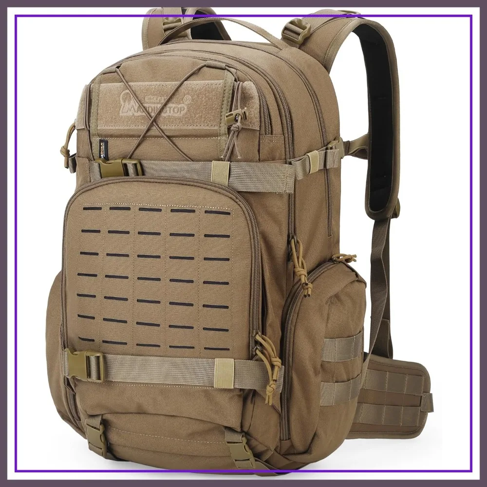 

35L Molle Tactical Military Backpack for Men, Cordura Backpack for Hiking Camping Survival