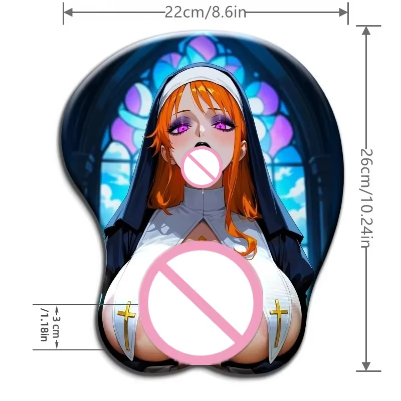 Game and Anime Fan Art Wrist Rest 3D Soft and Smooth Silicone Mouse Pad Computer Peripherals Suitable for Gaming,Office Work