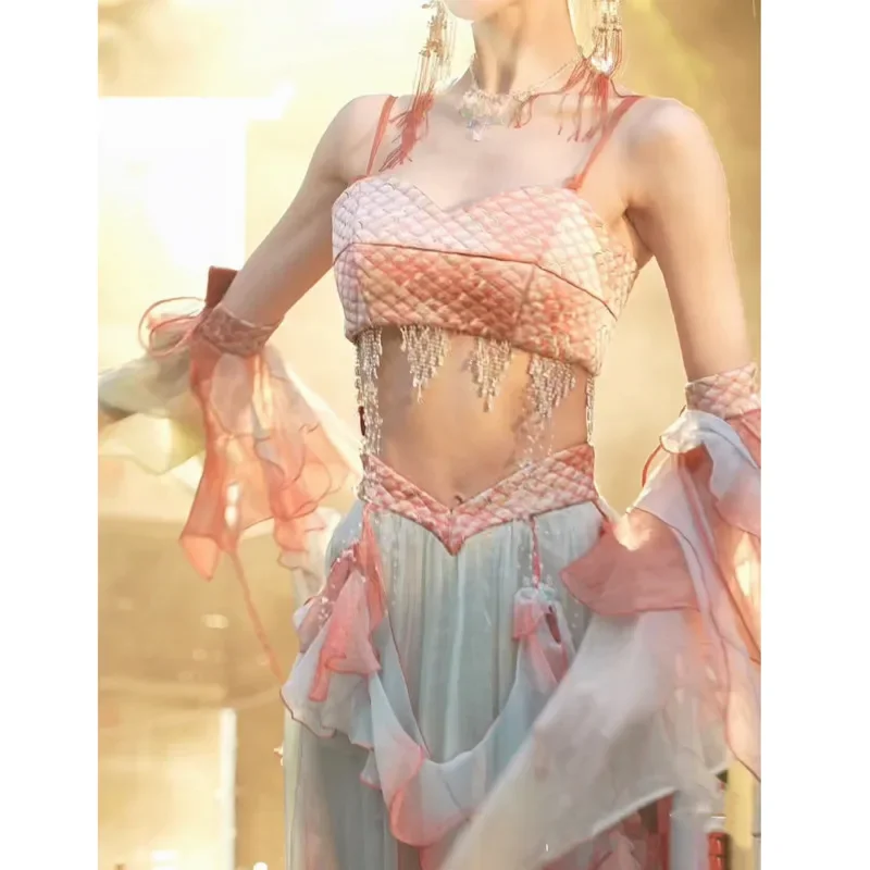 

Zisong Oriental Aesthetics Park Dreams Awakening Hanfu Jinli Flying Dance Dress Western Exotic Performance Dress princess dress