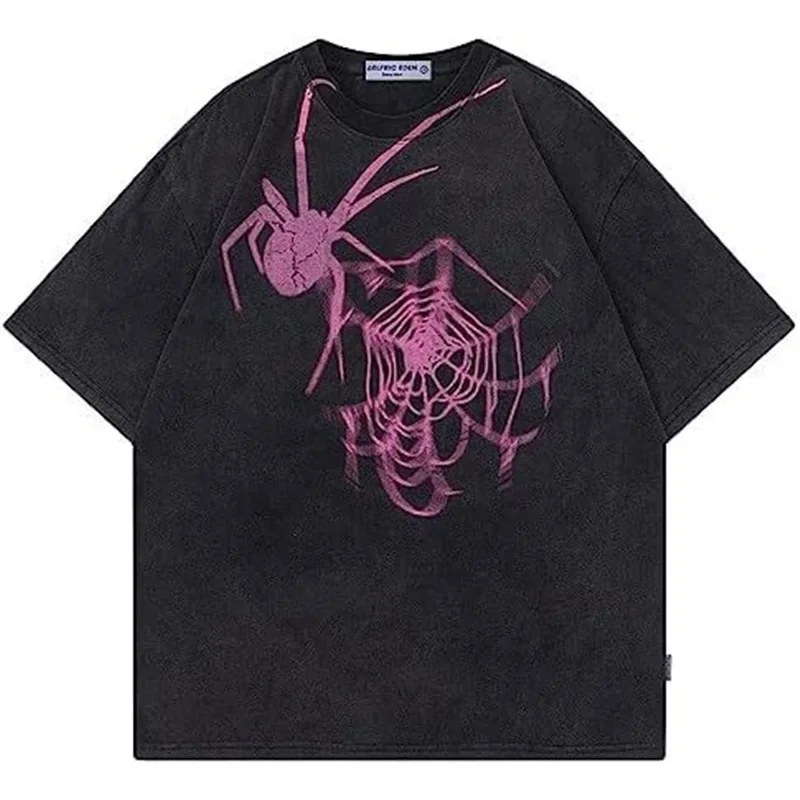 Aelfric Eden الرجال خمر المتضخم تي شيرت هزلي G طاقم الرقبة الكرتون طباعة عادية مريحة تي شيرت مجسم من الصين