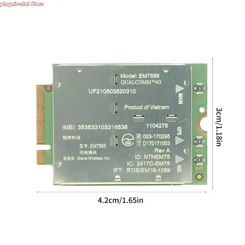 E8BA EM7565 M.2 4G LTE Advanced Module Global Coverage 600Mbps Fast speed 3G Fallbacks