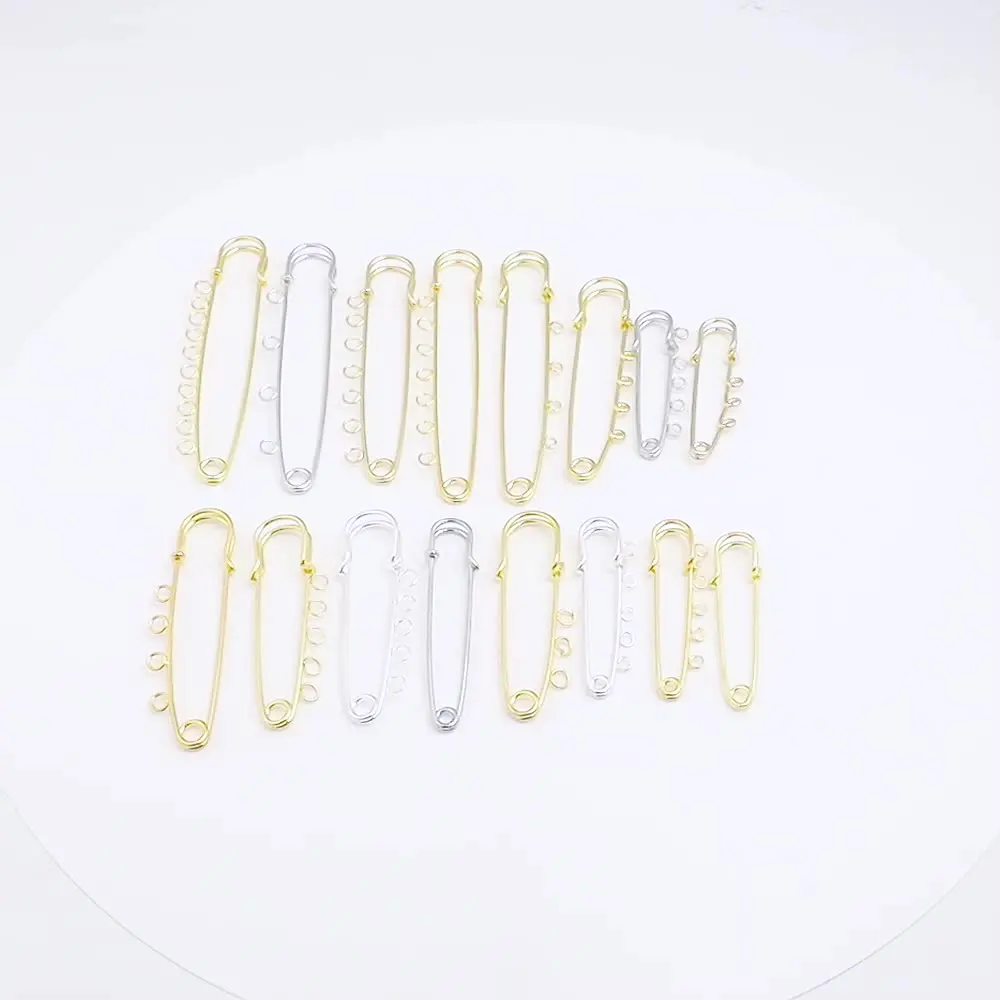5-10Pcs Iron Brooches Safety Pins Brooches Connectors For DIY Women Crafts Brooch Jewelry Making Supplies Accessories Wholesale