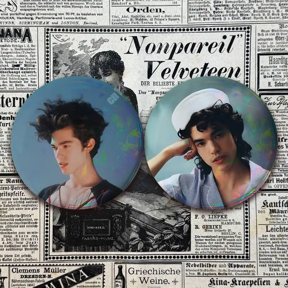 C-Conan Found Heaven G-Gray Wishbone Button Badge 2PC Sets for Bags & Clothes & Accessories Metal Pin Creative Gift