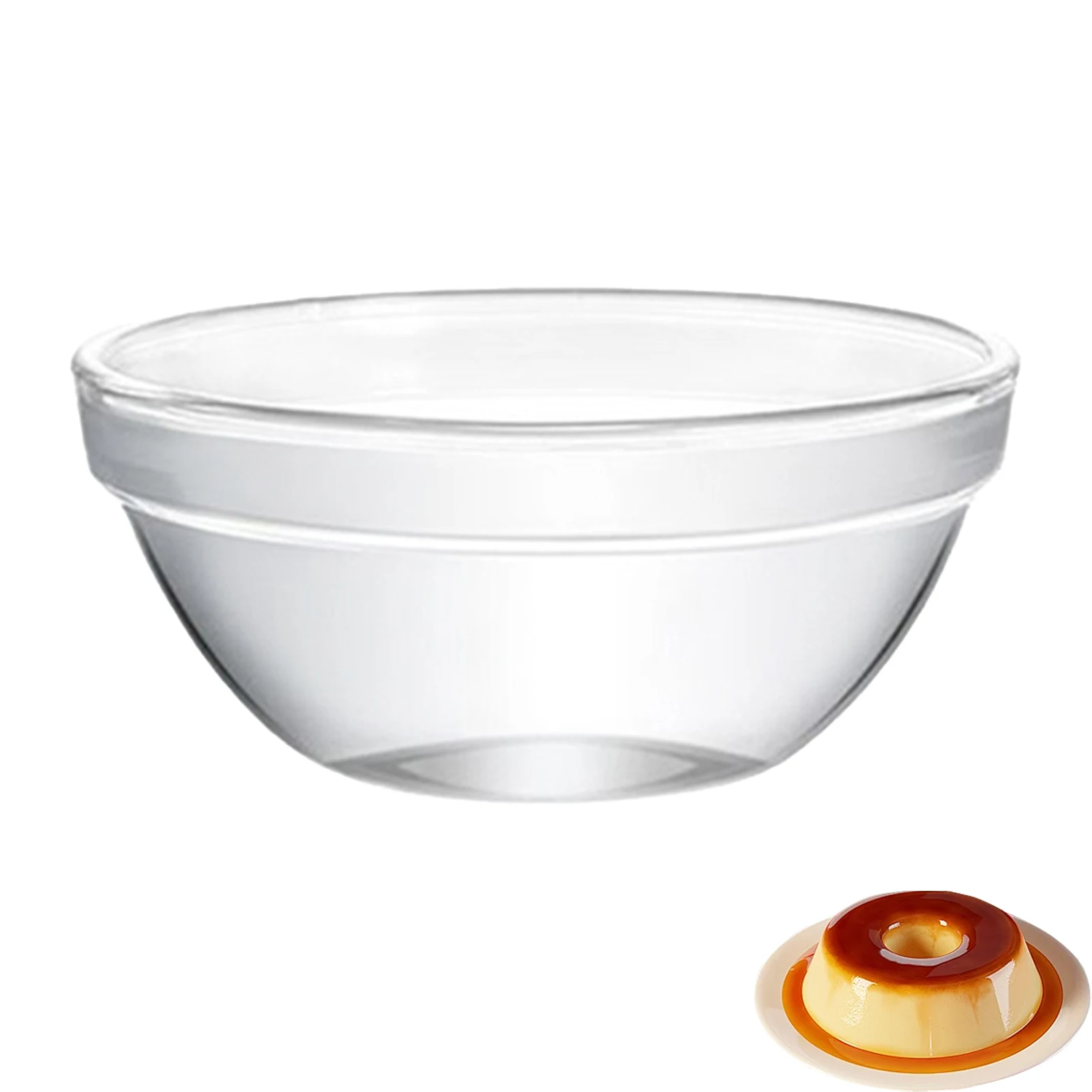 10Pcs Small Glass Bowls Soy Sauce Dipping Bowls Clear Prep Bowls Stackable Serving Bowls for Snack Fruit Dips Dessert Bowl
