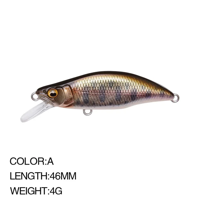 Imagem -05 - Minnow Fishing Lure com 3d Eyes Isca de Plástico Rígido Artificial Wobbler Crankbait Pesca Marítima Bass Tackle 51 mm 4g 10 Pcs