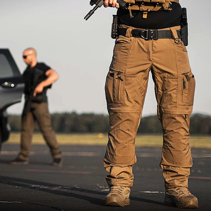 Macacão tático outdoor masculino Calças de treino largas e resistentes ao desgaste Calça de caminhada para fãs militares