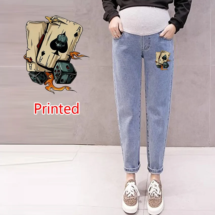 maternity-vintgae-washed-denim-jeans-creative-poker-dice-printing-pregnant-women-clothes-belly-loose-pants-pregnancy-clothing