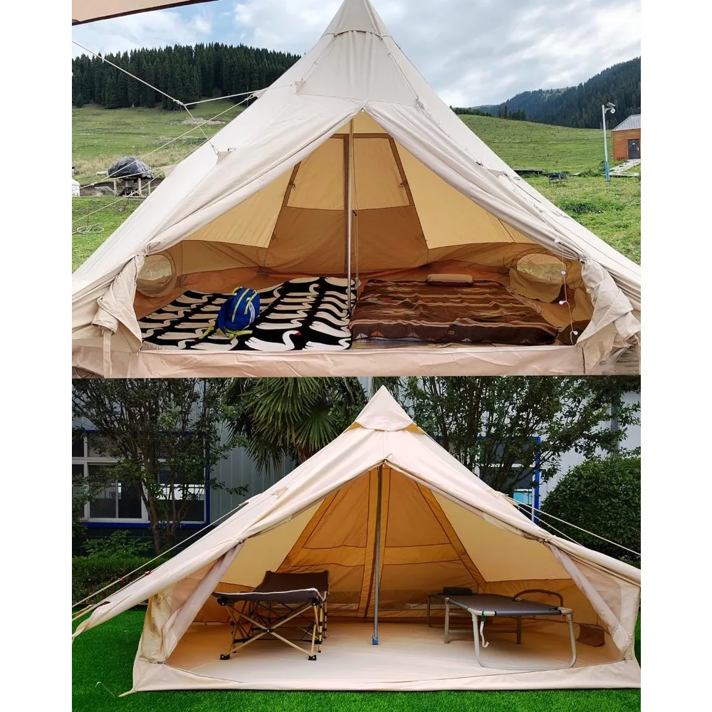 Imagem -03 - Barraca de Campismo ao ar Livre Oxford Bell Yurt com Ventilação Fresca Janelas e Portas de Mosquiteiro Família