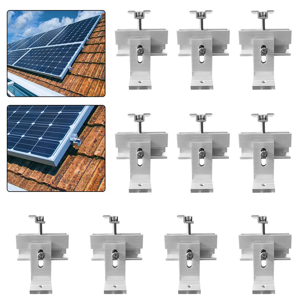 Eco Worthy Adjustable Multi-Pieces Solar Panel Mounting Brackets Solar Power System For Roof Chinese Factory Wholesale