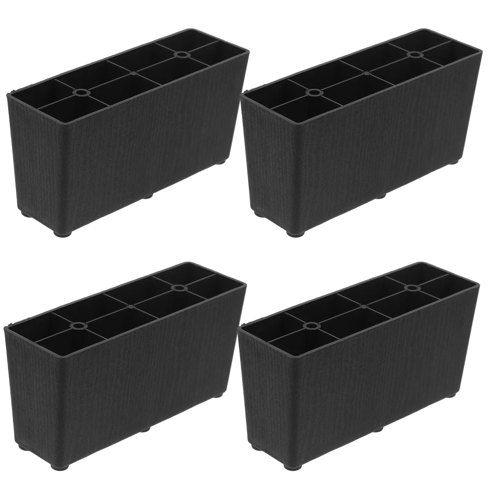 4Pc Plastic Furniture Legs Riser for Heavy Duty Bed Sofa Couch Chair Legs Elevators W/ Straight Support Leg Couch Feet Bed Riser
